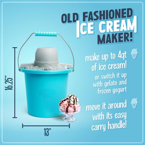 Dark Wood 4 Quart Electric Ice Cream Maker W624