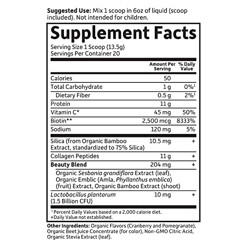 Cranberry Pomegranate Collagen Powder, 20 Servings R794987