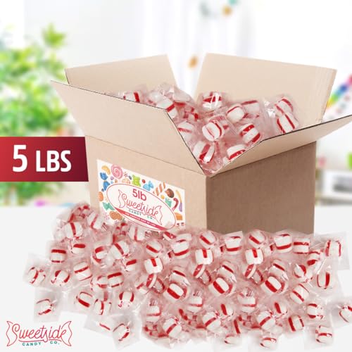Soft Peppermint Candy Mints, 5lb bulk individually wrapped peppermint puffs I800