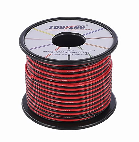 18 AWG 20 Feet 10 ft Black 10 ft Red 18 Gauge Silicone Wire Hook Up Wire Cable Flexible Tinned Copper Wire N7050
