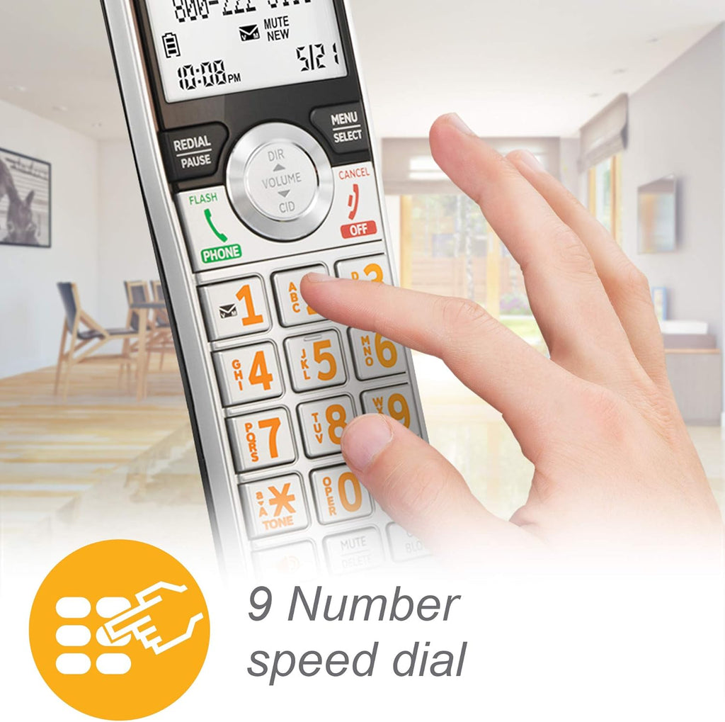 Black/Silver DECT 6.0 Corded/Cordless Phone with 1 Handset R1399