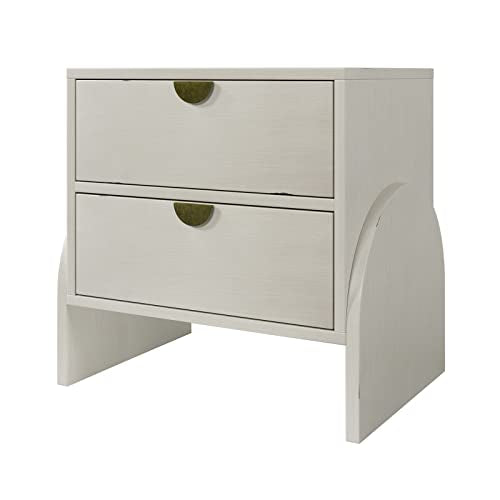 Antique White Rubber Wood Double Dresser V8686