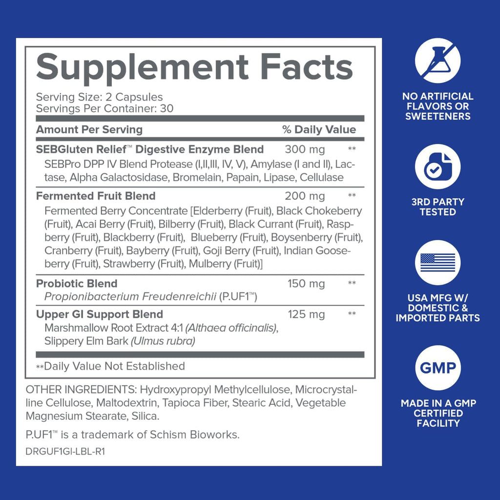 Gut Supplement with Probiotics, Digestive Enzymes, and Superfruit Extracts (30 Servings) G269350