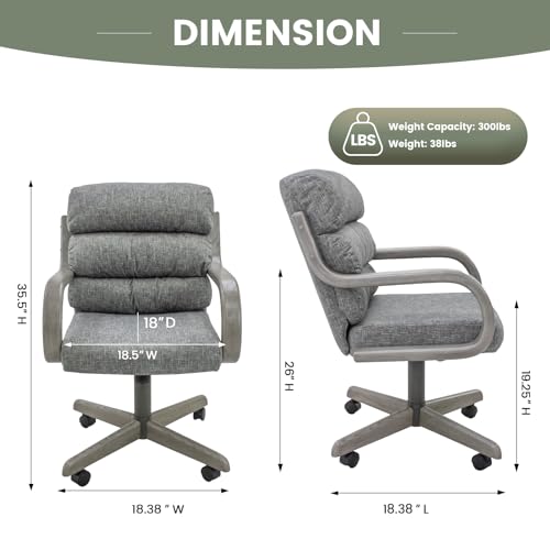 6 Set Casual Dining Chairs with Casters Q268330