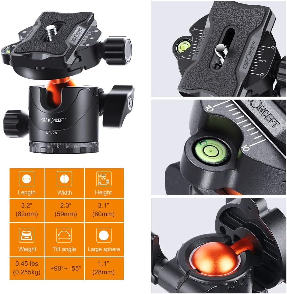 62 inch Aluminum DSLR Camera Tripod with Ball Head T146