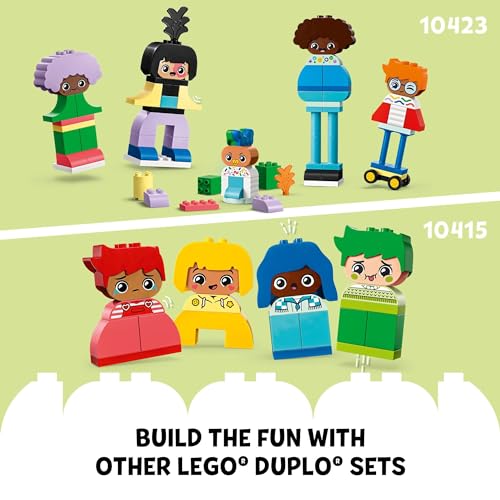 71 Colorful Bricks Buildable People Toy with 5 Characters and 10 Role-Play Faces Q859