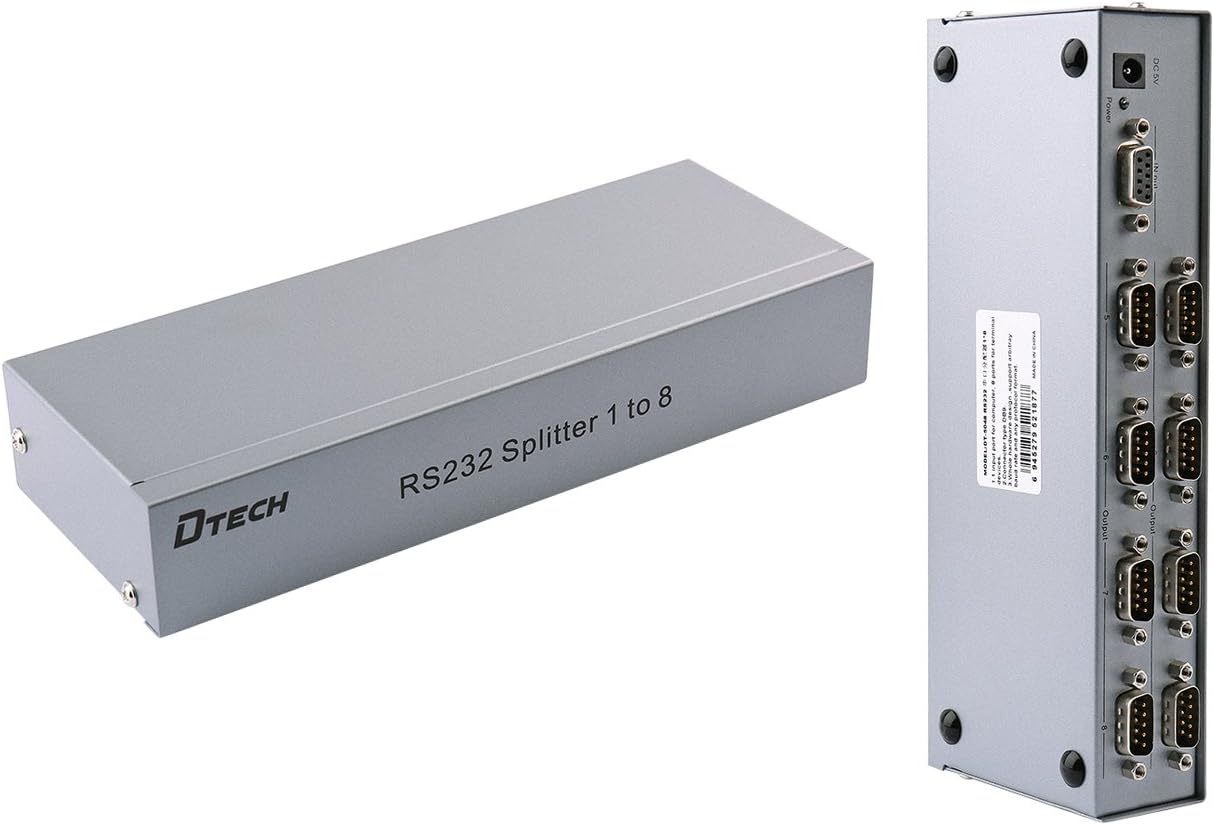 8 Port RS232 Serial Splitter Switch Box with Power Adapter X97207