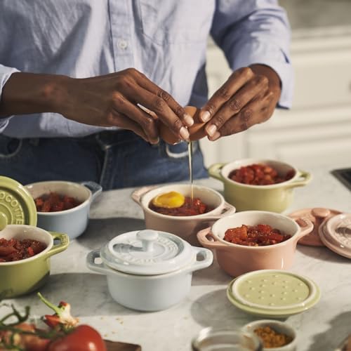 6-pc Mini Round Ceramic Cocotte Set E39222