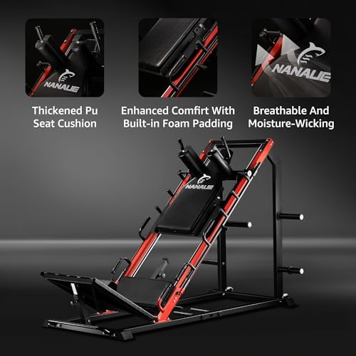 Leg Press Hack Squat Machine with Linear Bearing H933164