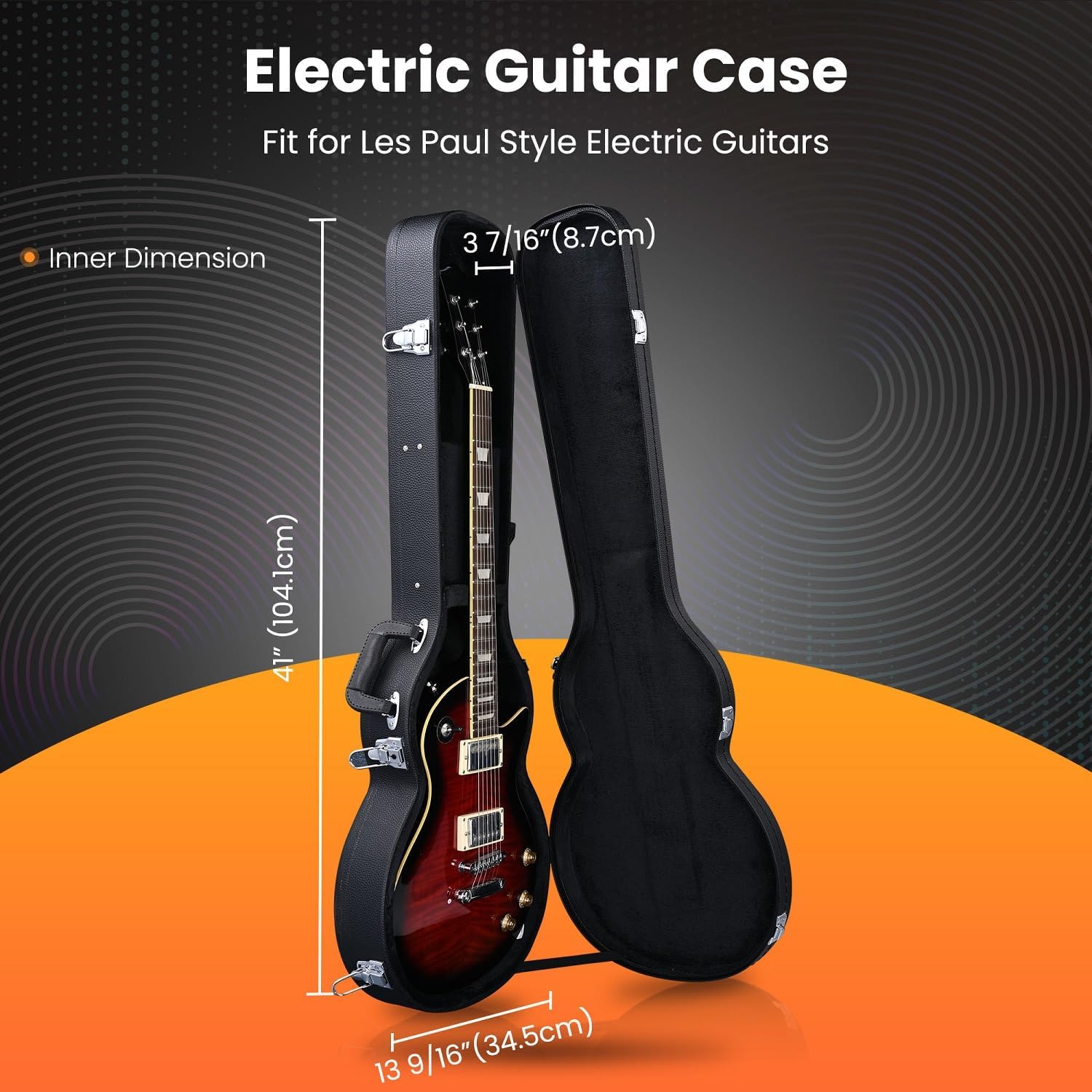 Black Lockable Electric Guitar Hard Case L423281