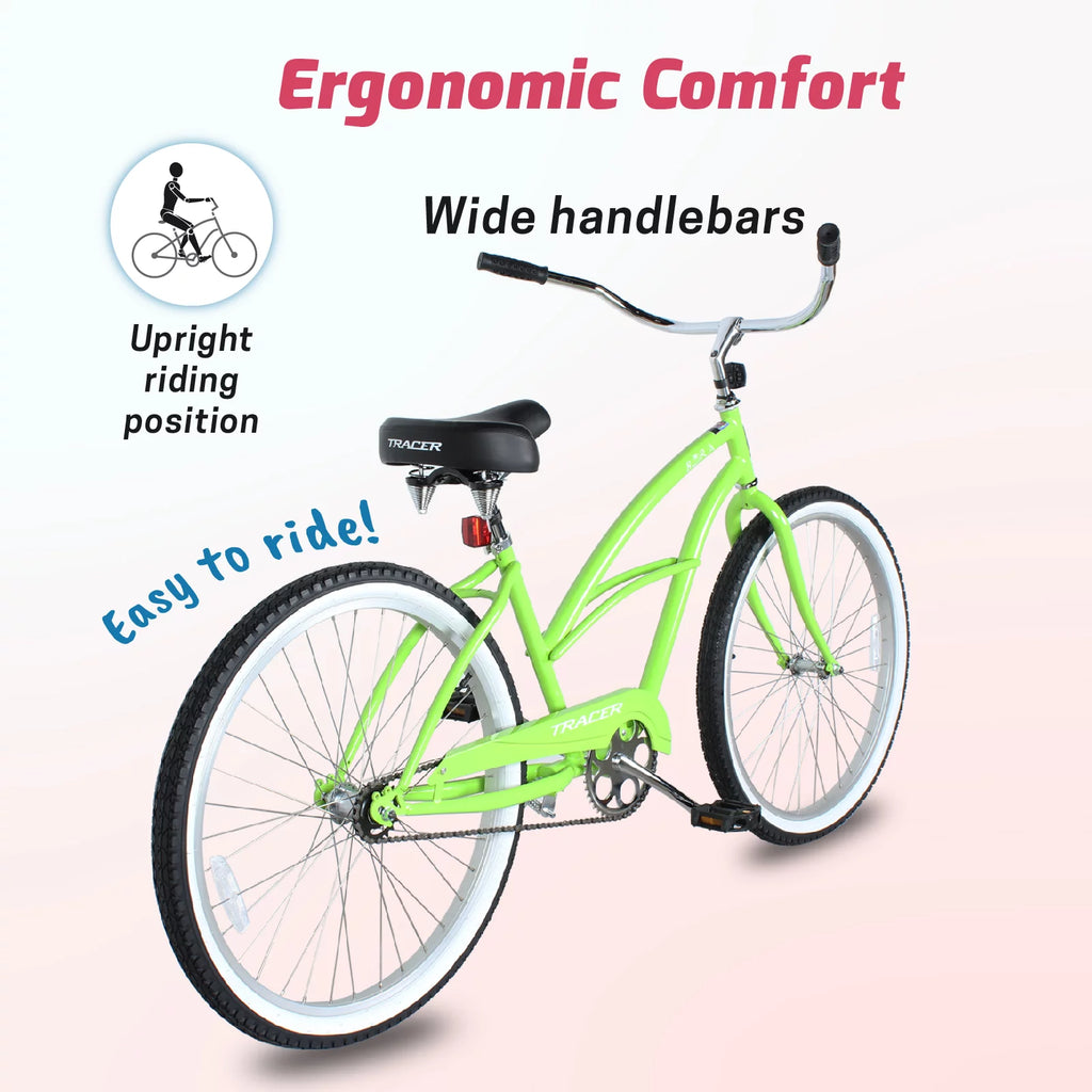 Mint Green 26 Inch Steel Beach Cruiser Bike B4568