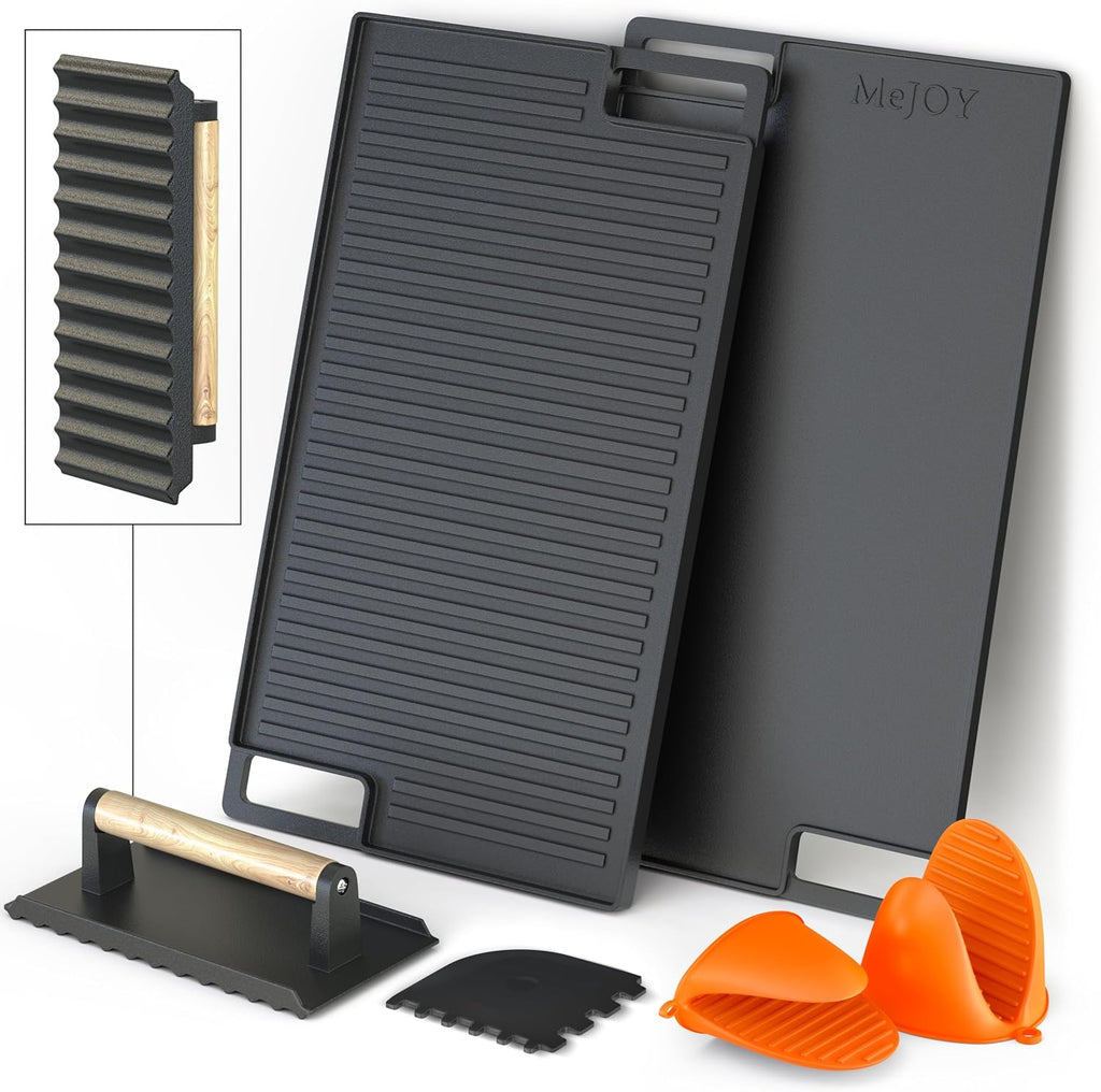 Pre-Seasoned Non-Stick Reversible Cast Iron Griddle (16.75" X 9.5") P29295