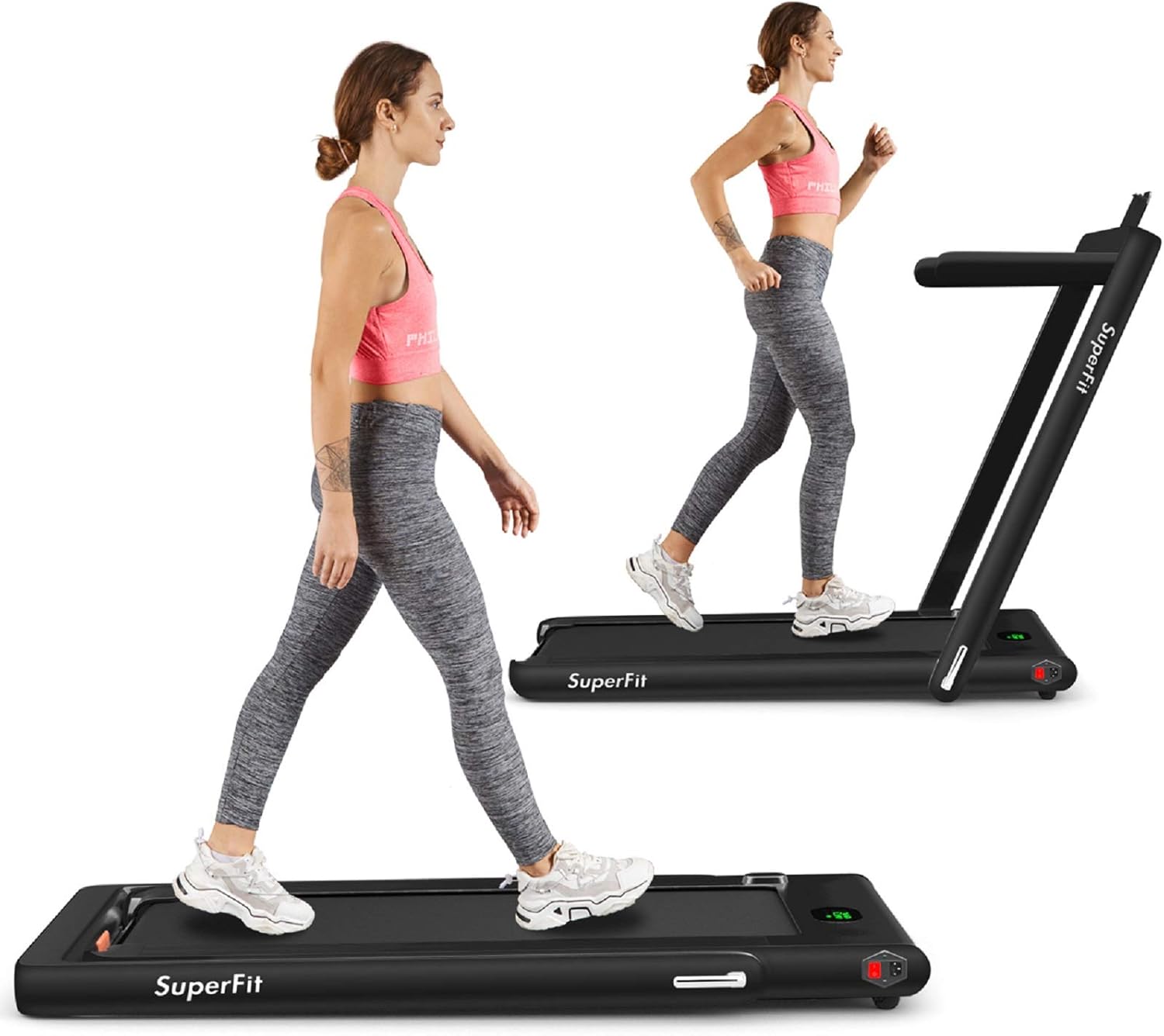 2 in 1 Folding Treadmill with LED Display I8505