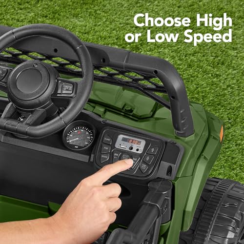 Black 12V Electric Ride On UTV Car with Trailer T5203