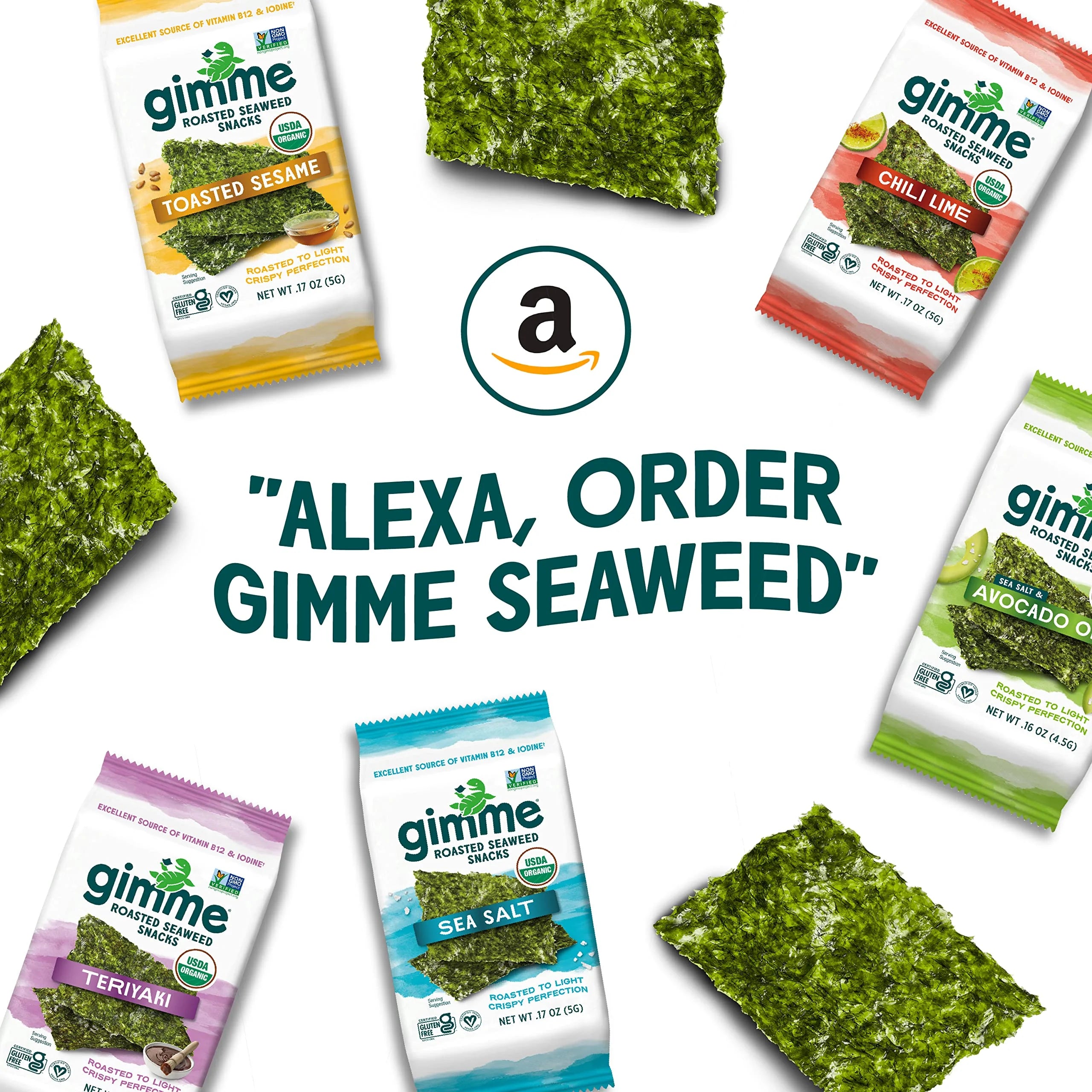 Organic Roasted Seaweed Sheets, 12 Count D637679