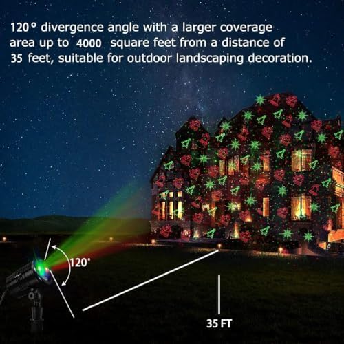 Red and Green LED Star Show Projector Light Q39876