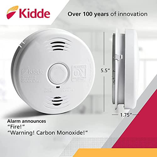 Hardwired Smoke & Carbon Monoxide Detector with 10-Year Battery Backup T23150