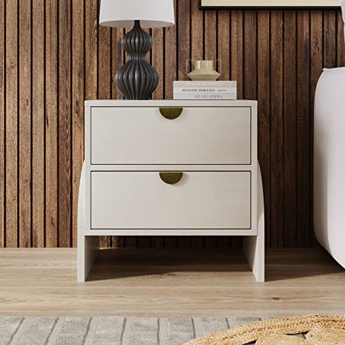 Antique White Rubber Wood Double Dresser V8686