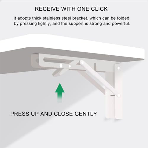 White 30 * 60cm Folding Wall-Mounted Drop-Leaf Table D520355