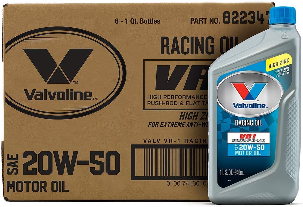 SAE 20W-50 High Zinc Motor Oil 1 QT, Case of 6 F55134