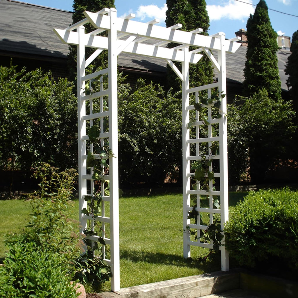 White PVC Garden Arbor X57542