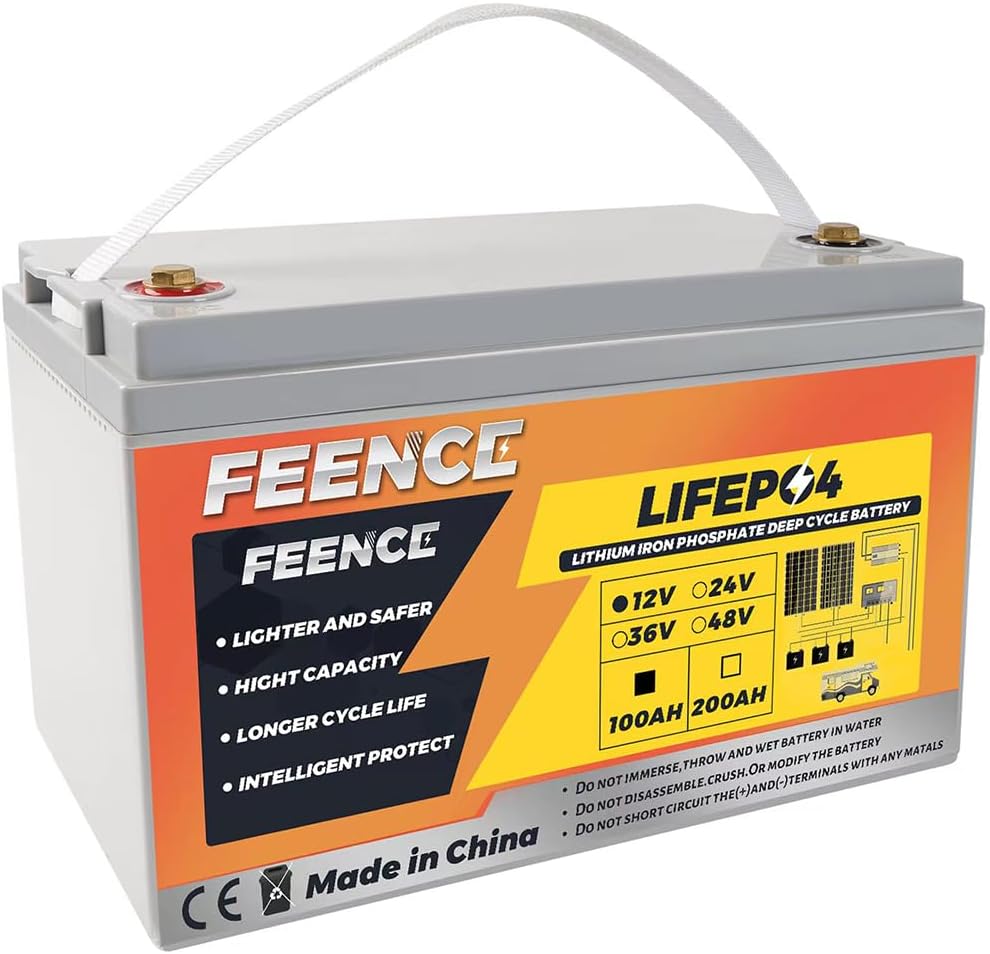 12V 100Ah LiFePO4 Battery 1280Wh with BMS K66067