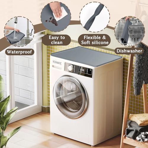 23.6" x 23.6" Silicone Non-slip Waterproof Washer and Dryer Top Protector Mat T353