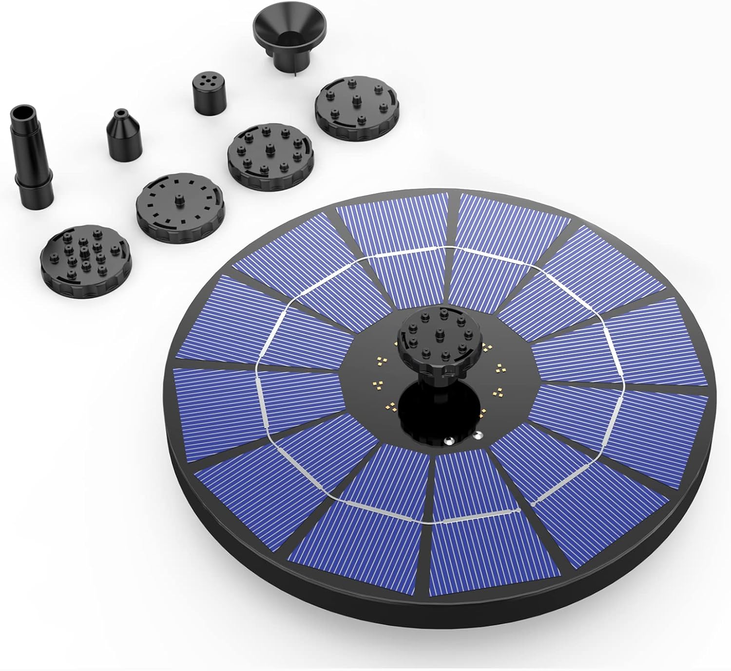 3.5W Solar Fountain Pump with 1500mAh Battery and 6 Nozzles Z764912