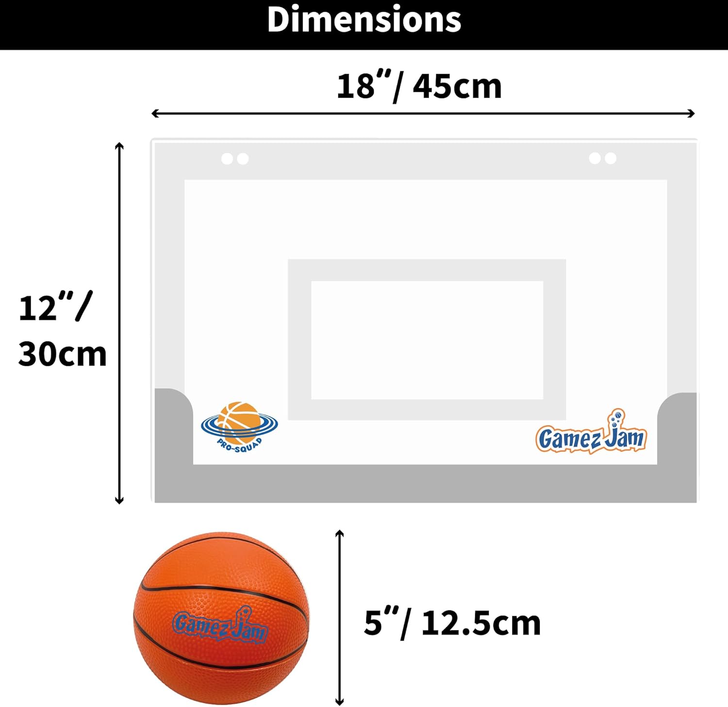 Mini Basketball Hoop with 2 Balls, Pump and Accessories V35675