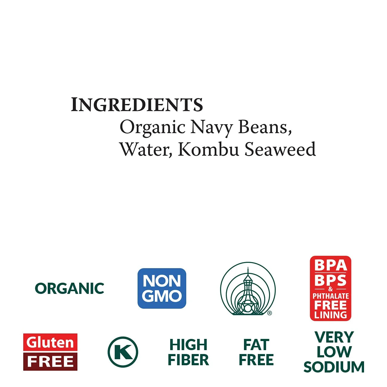 Organic Navy Beans 15 oz Pack of 3 P7723