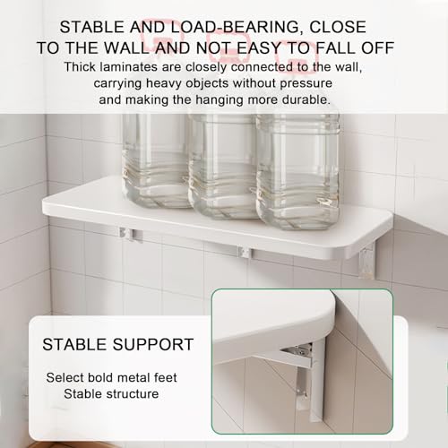 White 30 * 60cm Folding Wall-Mounted Drop-Leaf Table D520355