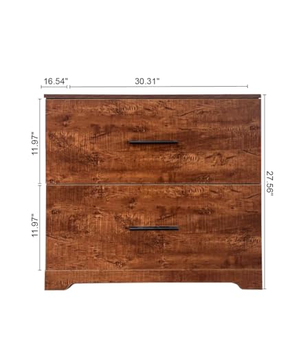 2 Drawer Wood Lateral File Cabinet H4974
