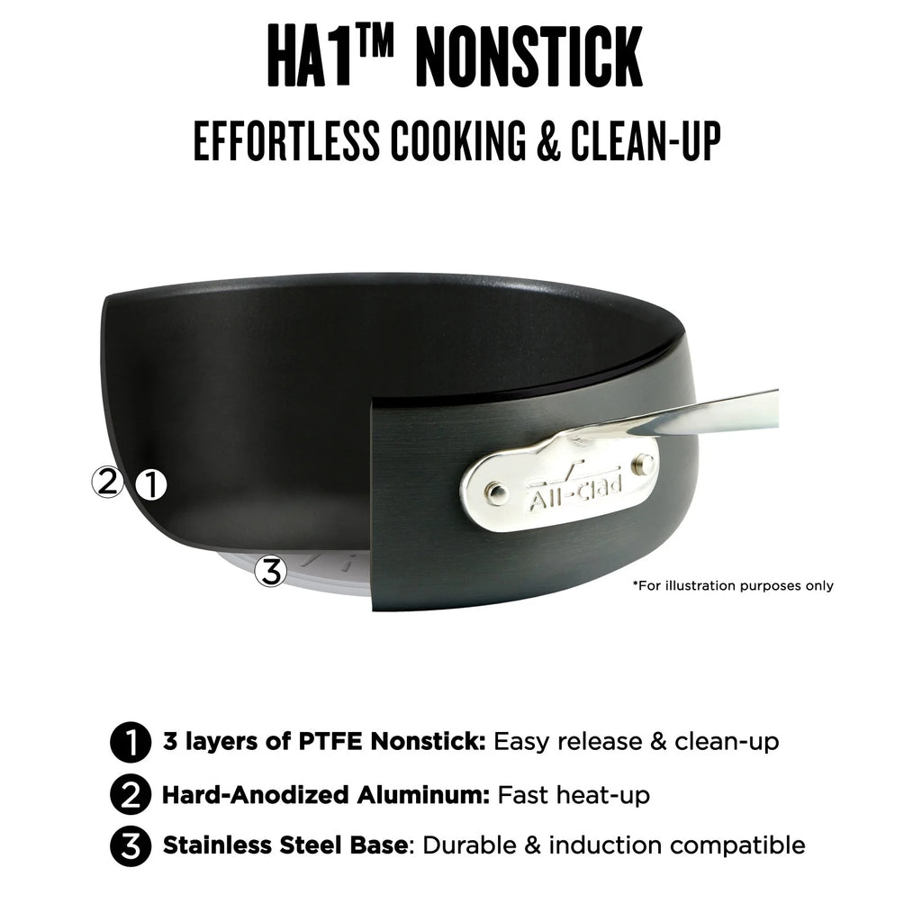 2 Piece Nonstick Hard Anodized Fry Pan Set, 10 & 12 inch E83110