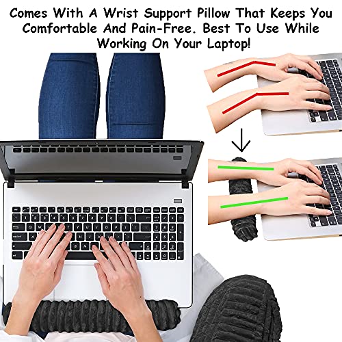 Gray Reading Pillow with Arm Rests B80448