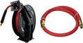 Steel Dual Arm Auto-Retractable Air Hose Reel with 3 ft. Rubber Hose W7319