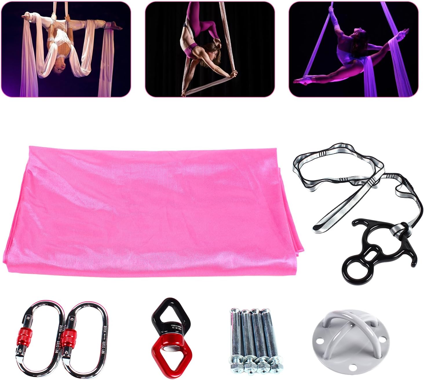Aerial Yoga Hammock with Full Rigging Hardware F55396