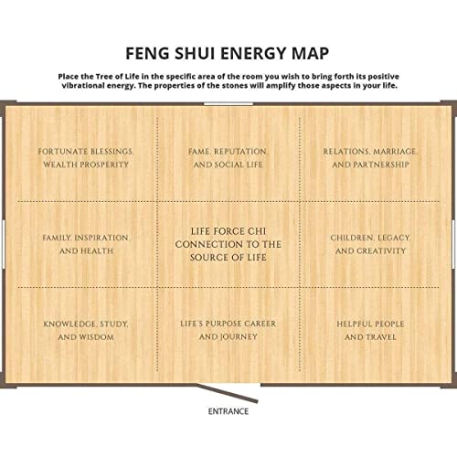 Medium 8” Chakra Crystal Feng Shui Tree Home Décor C589