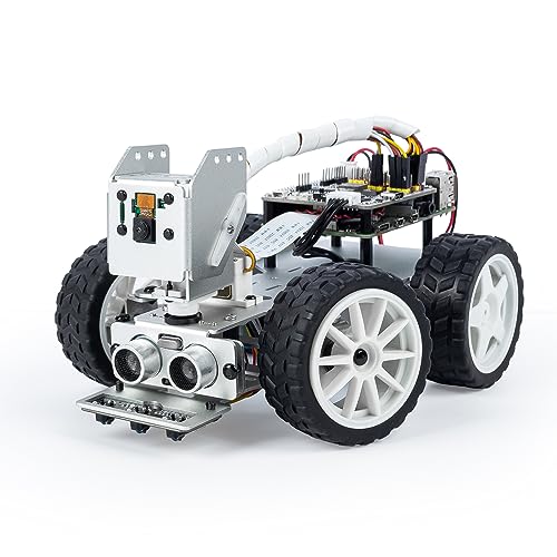 AI Video Robot Car Kit for Raspberry Pi 5/4/3B+/3B with Camera, Mic, Rechargeable Battery G711