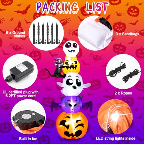 8FT Halloween Inflatable Decorations with Built-in LED Light W6882