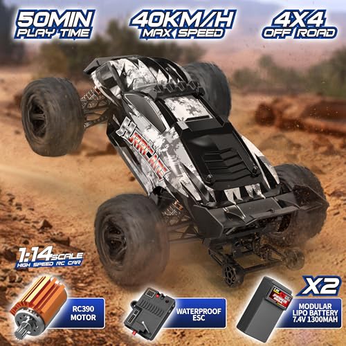 1:14 Scale 4WD Off-Road RC Truck with 2 Rechargeable Batteries I868854