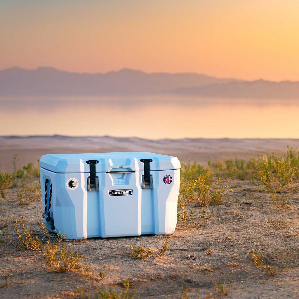 55 Quart Polyethylene Cooler, Light Gray P2822