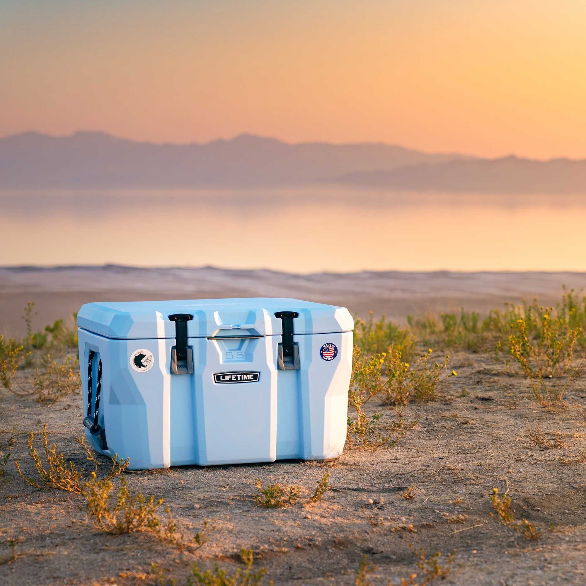 55 Quart Polyethylene Cooler, Light Gray P2822