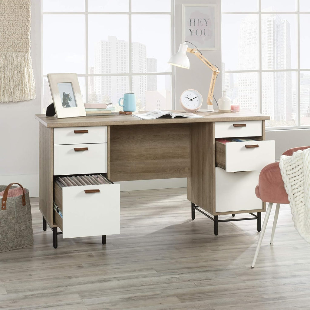 Executive Desk, Sky Oak Finish E69570