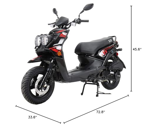 150cc Gas Moped with 12" Aluminum Wheels X497