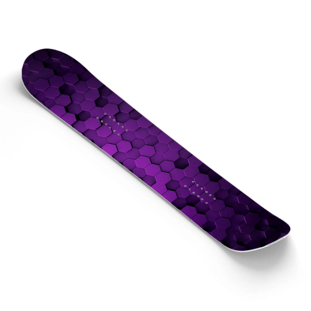 Purple Hex 3D Gradient Snowboard Wrap Sticker Skin Cover A466876