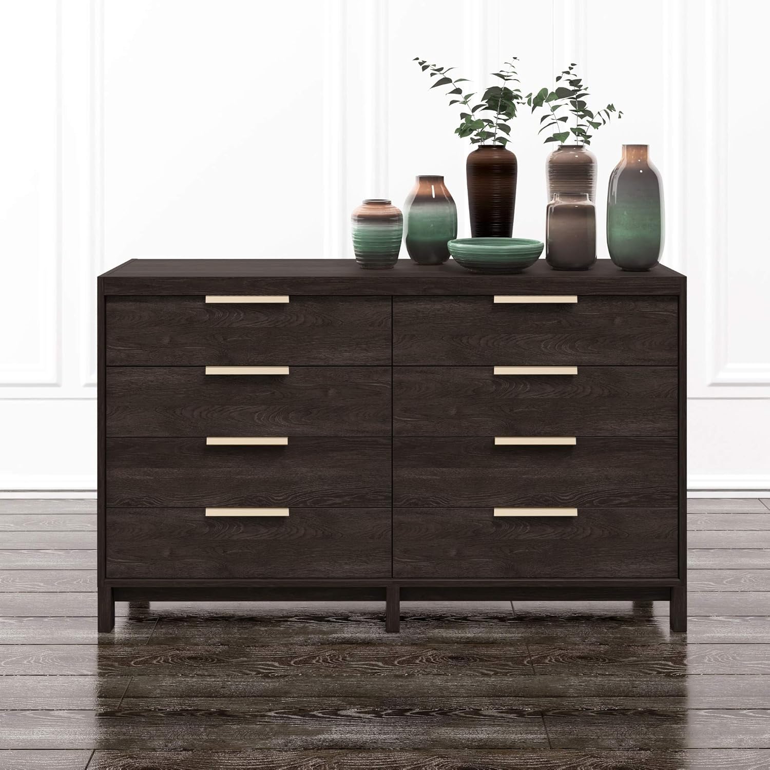 8 Drawer Double Dresser Dark Chocolate N98213