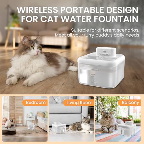 68Oz/2.0L Wireless Cat Water Fountain E116697