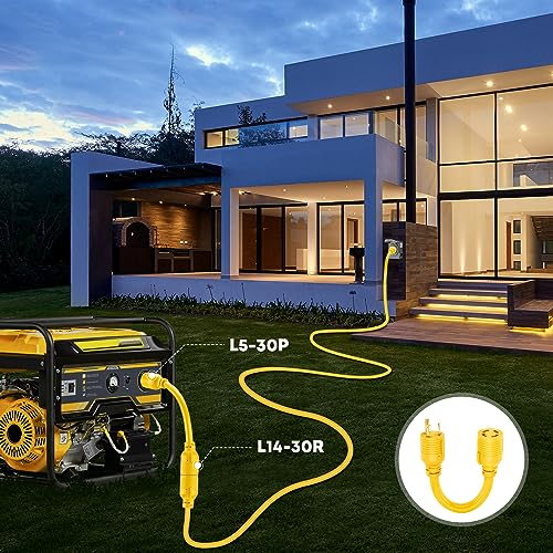 3 Prong 30 Amp Generator to 50 Amp RV Adapter H90202