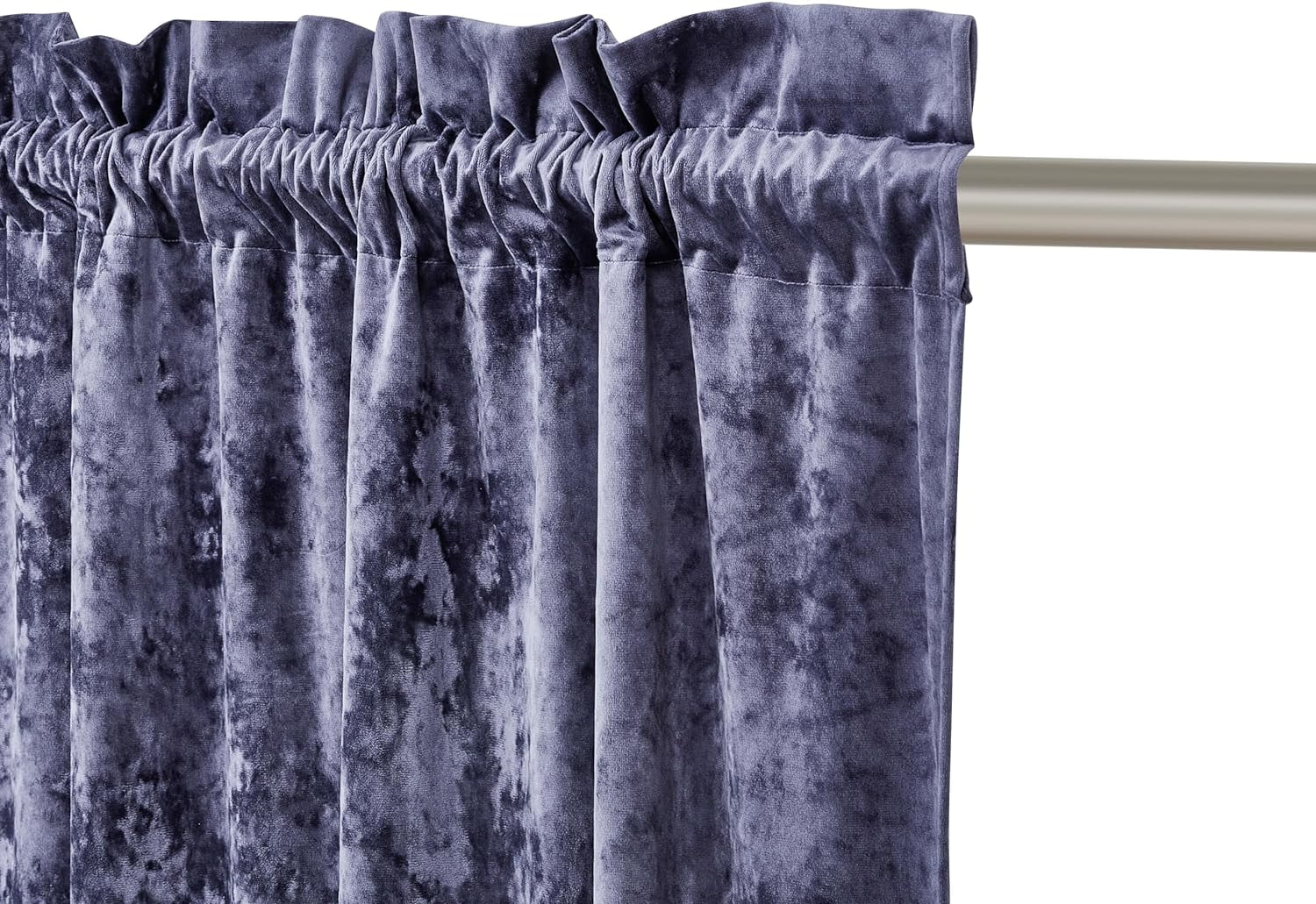 Purple Crushed Velvet Curtains 2 Panel Set 50" W x 84" L T877383