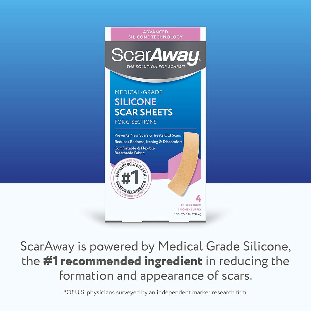 Reusable Silicone Scar Sheets (1.5” x 7”), 4 Sheets I2835
